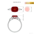 thumbnail image 5 of ANGARA Lab Grown East-West Cushion Rectangular Ruby Side Stone Engagement Ring for Women in 14K White Gold (Size-9x7mm) | July Birthstone, Anniversary, Jewelry Gift for Women | Lab-Grown Ruby Ring, 5 of 8