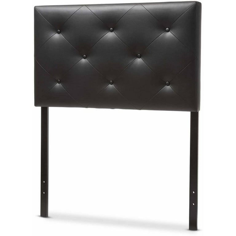 Baxton Studio Baltimore Modern and Contemporary Black Faux Leather Upholstered Twin Size Headboard Baxton Studio Baltimore Modern and Contemporary Black Faux Leather Upholstered Twin Size Headboard