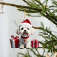 thumbnail image 2 of Dog Christmas Tree Ornament, Suspension 2D Acrylic Funny Lovers Gift, Home Decoration, Cute Xmas Dog Ornaments for Home Christmas Holiday Party Decorations, 6 Styles, 2 of 4