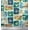 Oxford Blue, variant on Soimoi Green Moss Georgette Fabric Floral & Insect Patchwork Printed Fabric 1 Yard 42 Inch Wide