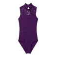 thumbnail image 3 of Alvivi Kids Girls Ballet Dance Gymnastics Leotard Sleeveless Turtle Neck Jumpsuit 5-14, 3 of 7