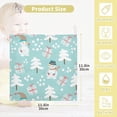 thumbnail image 2 of Dreamtimes Cute Snowman Santa Claus Baby Muslin Washcloths Face Towel, Christmas Trees Burp Cloths Cotton Wipes 5 PCS Infant Wash Cloth for Newborn Boys Girls 12x12 inches, 2 of 7