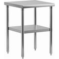 thumbnail image 1 of 61cm x 61cm Stainless Steel Work Table – Compact, NSF Certified Prep Table for Small Kitchens, Restaurants, or Outdoor Use, 1 of 7