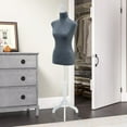 thumbnail image 3 of PayLessHere 63" Adjustable Female Mannequin - Wooden Tripod Stand, Grey Dress Form, 3 of 8