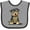 Heather and Black, variant on Inktastic Little Gent Yorkie Boys or Girls Baby Bib