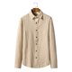 thumbnail image 2 of Hombres Casual Turndown Botones Slim Fit Sólido Manga larga Moda Blusa Camisa Pompotops  oipoqjl28110, 2 of 5