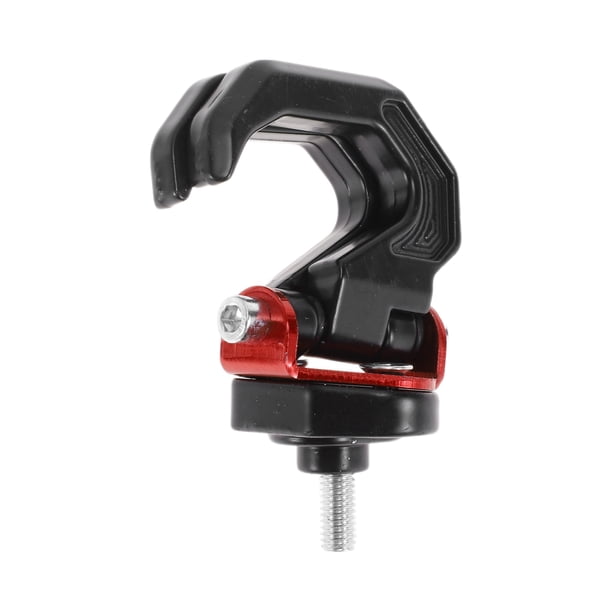 Gancho colgante ajustable para motocicleta, gancho doble tipo cuerno, soporte para casco y equipaje para scooters y bicicletas, negro y rojo, 1 Pc, 65mm
