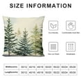 thumbnail image 5 of JEUXUS  Christmas Pillow Covers  Watercolor Blue Green Christmas Tree Rustic Style Nature Forest Print Decorative Throw Pillows Winter Christmas Decor, 5 of 5