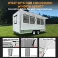 thumbnail image 2 of Concession Window – Energy Efficient Aluminum – RV & Food Truck Hatch – 2 Horizontal Removable Sliding Screens – Awning Door – Insect Screen – Easy Install – 53x33", 2 of 7