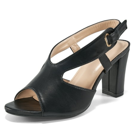 

Women Chunky High Heels Ankle Strap Heeled Sandals Wedding Party Dress Shoes