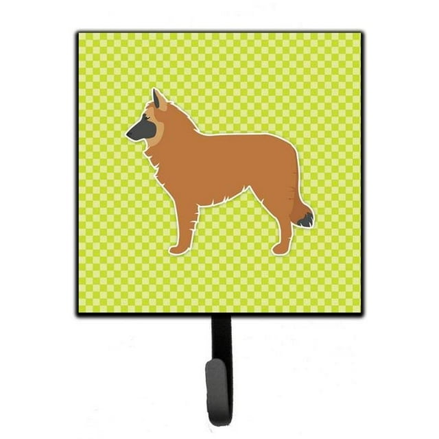 Carolines Treasures BB3861SH4 Belgian Shepherd Checkerboard Green Leash or Key Holder