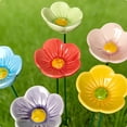 thumbnail image 6 of 2 Pack Bee Watering Station for Garden – Ceramics Bee Bath Feeder with Flower & Butterfly Design, Colorful Pollinator Drinking Water Bowl, Outdoor Yard Decor Stake for Bees & Butterflies, 6 of 8