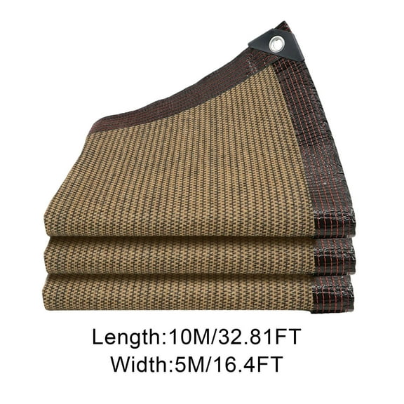 FDGIU Sun Shade Good Coffee Brown Perforated Shade Net For Courtyard Balcony Privateand Protection Outdoor Sun Awning