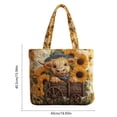 thumbnail image 3 of Bolso de mano acolchado de vaca, bolso de viaje, ideal para ir al mercado, hacer negocios, viajar o disfrutar del tiempo libre. Bolso de viaje de poliéster., 3 of 7