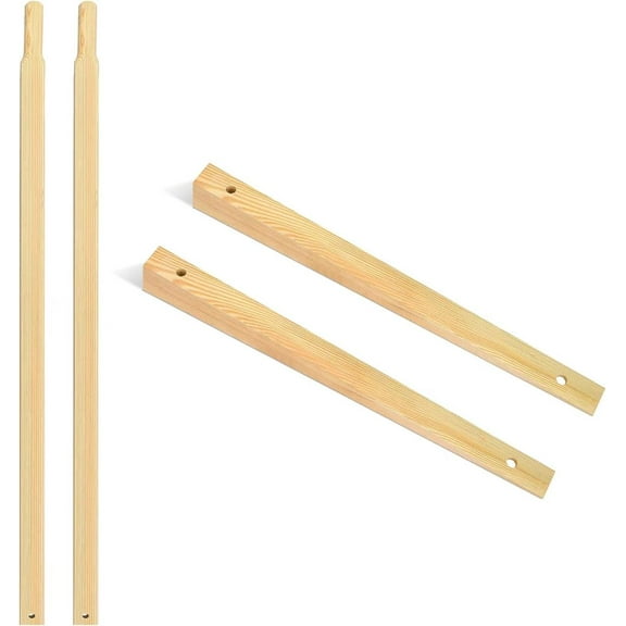 Wheelbarrow Replacement Handles 60 Inch Wheelbarrow Handles Kit with 2 Wedge and Pre Drilled Holes