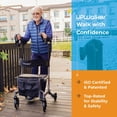 thumbnail image 2 of LifeWalker UPWalker EZ Lite Lightweight Upright Rollator Walker for Seniors, 2 of 4