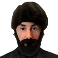 thumbnail image 1 of Set de disfraces inspirado en Fortnite para adultos con barba y peluca, 1 of 4