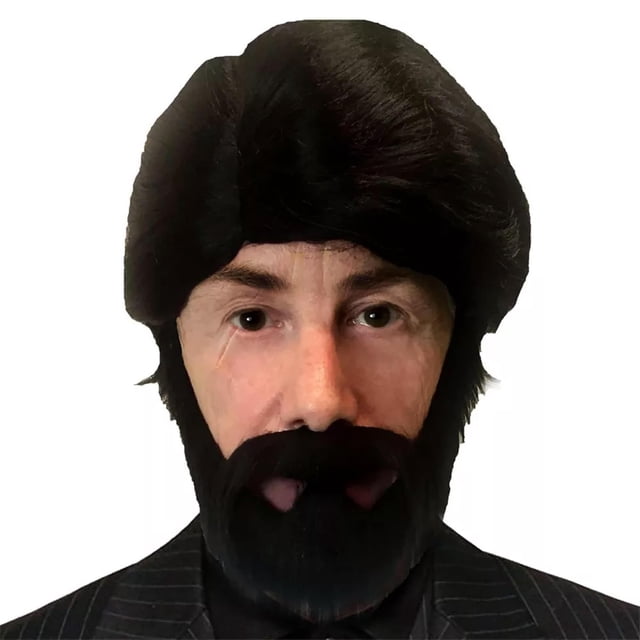 Set de disfraces inspirado en Fortnite para adultos con barba y peluca