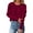 Wine, variant on Plus Size Sweater Tops On Seasonal Autumn and Winter Women's Pullover Blouse Knitting Long Sleeve Solid Tops Sweaters Green 6(M)