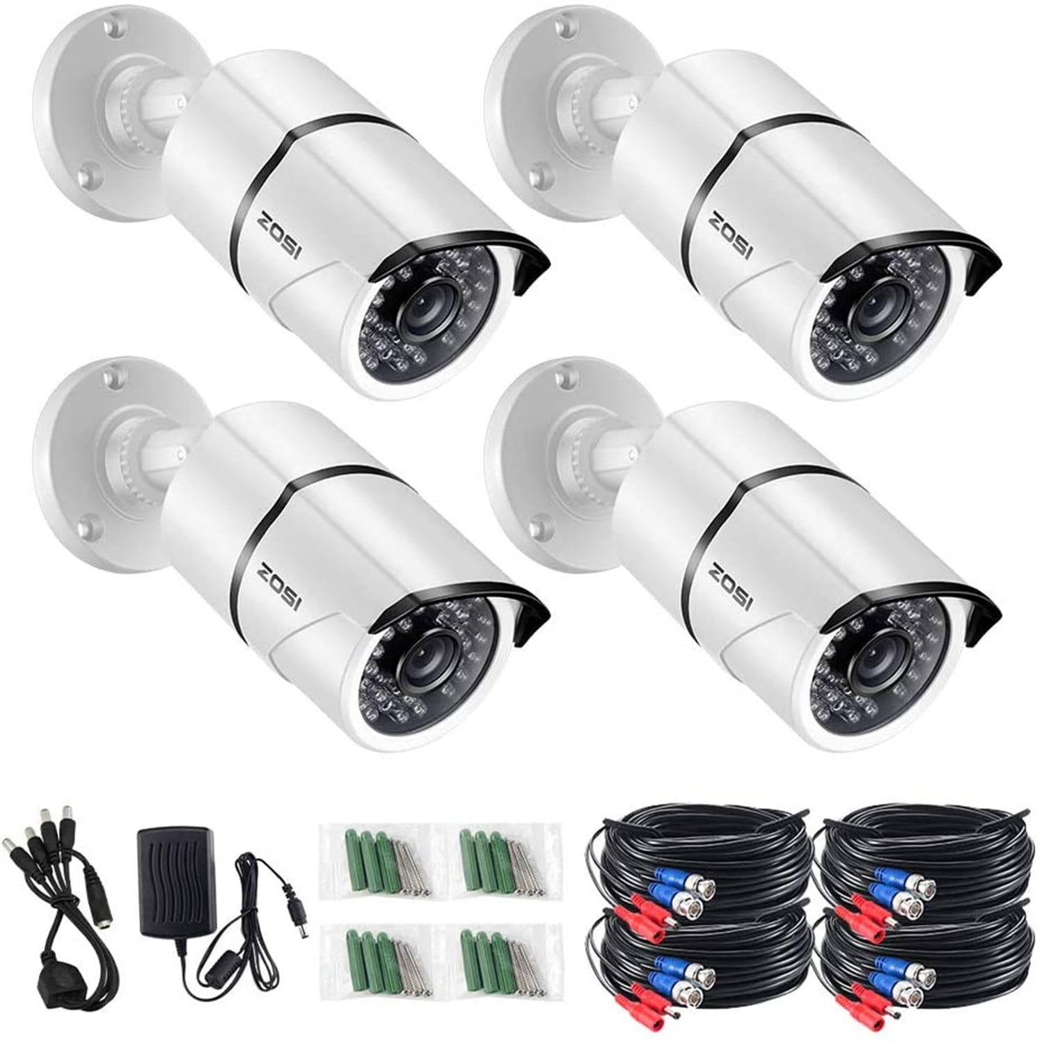 ZOSI 4 Pack 2.0 Megapixel 1080P HDTVI CCTV Security Cameras Indoor