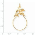 thumbnail image 2 of 10k Double Dolphin Charm Holder, 2 of 3