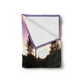 thumbnail image 2 of Landscape Soft Flannel Fleece Throw Blanket, Summer Sandy Beach by the River with Fairy Sky Relax Simple Life Art Photo, Cozy Plush for Indoor and Outdoor Use, 70" x 90", Purple Cream, by Ambesonne, 2 of 5