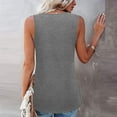 thumbnail image 5 of Tank Tops for Women Plus Size Fashion Summer Round-Neck Sleeveless Solid Casual Tank Top Blouse, 5 of 7