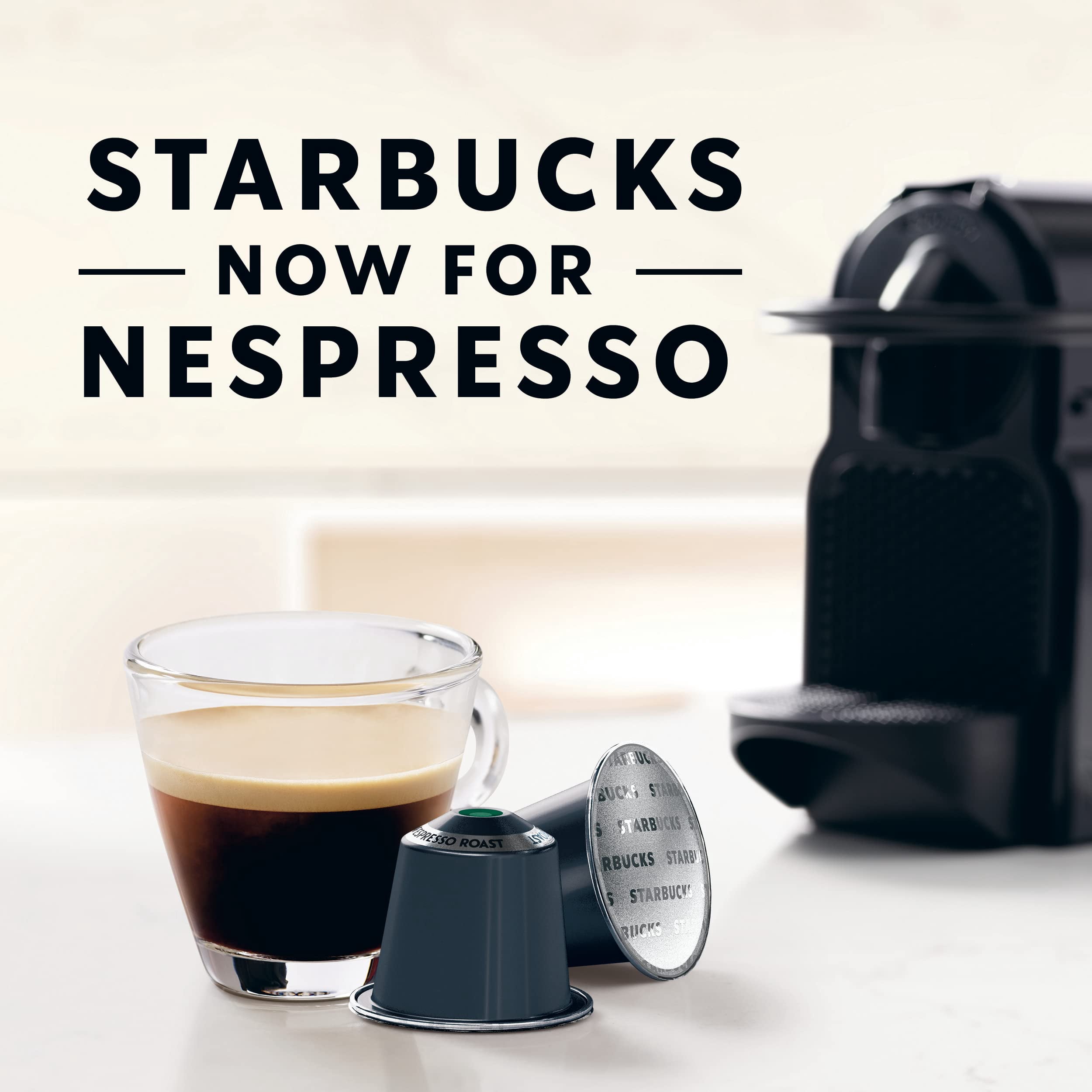 Starbucks By Nespresso Decaf Dark Roast Espresso (50-Count Single Serve Capsules, Compatible With Nespresso Original Line System)