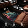 thumbnail image 6 of Yiaed Colorful Flower Dog A Print Carpet Floor Mats for Cars, Auto Accessories Front & Rear Car Floor Mats Car Floor Foot Mat Sets of 4 Pieces, 6 of 7