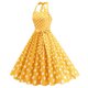 thumbnail image 3 of mfyjkho Vestidos de tallas grandes, Vestido informal de moda con estampado de encaje, camisola, sin mangas, cuello redondo, dobladillo grande y cremallera. xl, 3 of 8