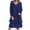 Blue, variant on Summer Dresses for Women Sundresses for Women Women's Chiffon Stitching Long Sleeves In The Long Two Dress Set S-XXL