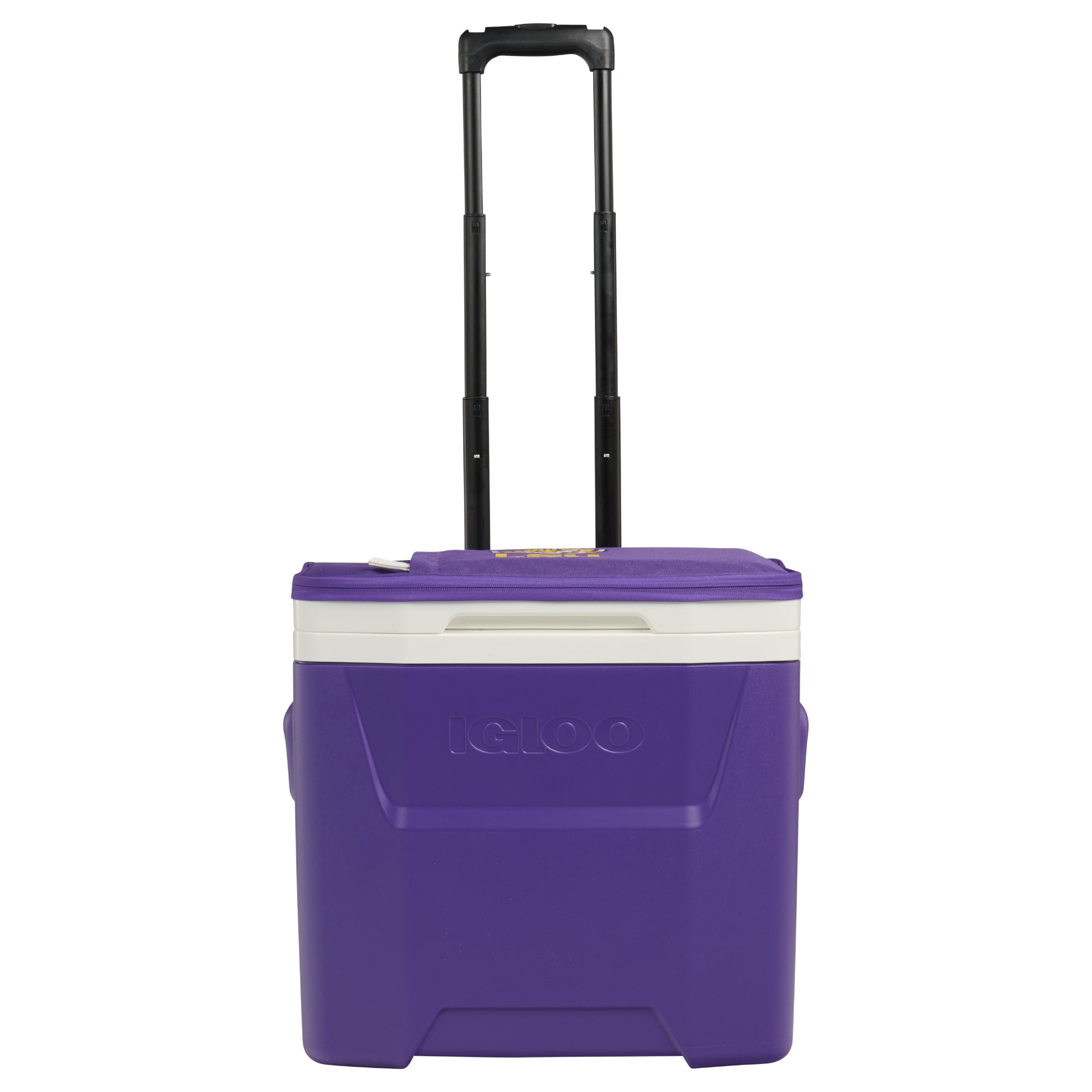 University of LSU Tigers 28 QT Laguna Soft Top Wheeled Cooler by Igloo, Purple