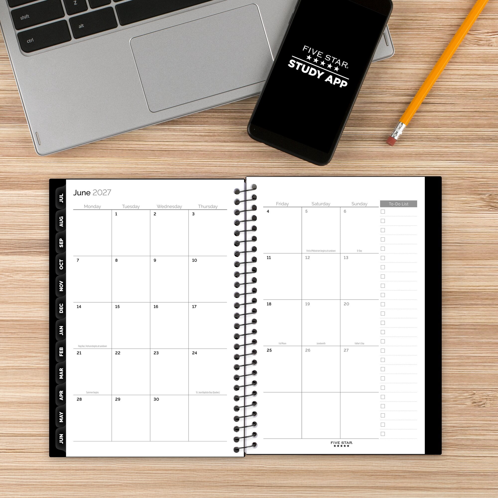 Five Star Advance Academic 2026-2027 Weekly Monthly Student Planner Plus Study