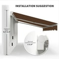 thumbnail image 6 of Outsunny 13' x 8' Manual Retractable Awning Sun Shade Shelter for Patio Deck Yard with UV Protection and Easy Crank Opening, Coffee Brown, 6 of 9