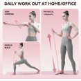 thumbnail image 2 of y Figure 8 Resistance Band, Arm Back Shoulder Exercise Elastic Rope Stretch Fitness Band, Foot, Leg, Hand Stretcher, Arm Exerciser for Yoga Pilates Stretching Physical Therapy, Home Gym Workout, 2 of 5