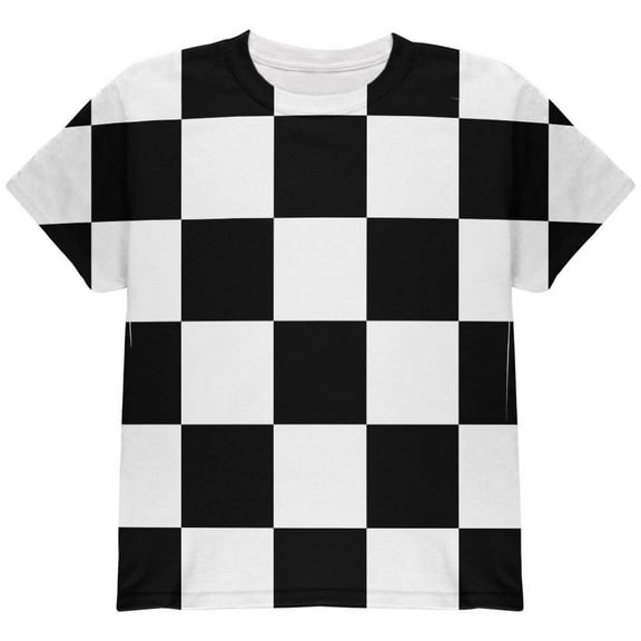 Finish Line Checkered Flag All Over Youth T Shirt Multi YLG