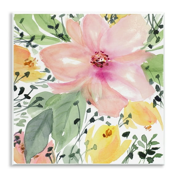 Stupell Industries Birds Eye Floral Botanical & Floral Painting Unframed Art Print Wall Art, 12 x 12