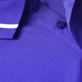 thumbnail image 5 of Mens Polo Shirts Short Sleeve Dual Tipped Collar T-Shirt Cotton Pique Buttons Classic Fit Casual Golf Shirts Royal Blue 3XL, 5 of 9