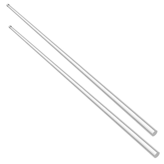 Acrylic Lucite Rod Dowel - 1/4" (6.35mm) x 24"(610mm) - Lot of Two Rods (Clear)
