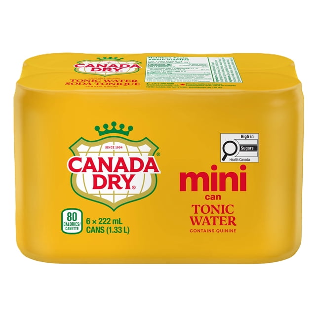 Canada Dry® Tonic Water 222 mL Mini-Cans, 6 Pack
