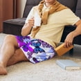 thumbnail image 5 of Balery Flying Butterflies Men's Cotton Knit Pajama Shorts Waistband & Pockets,Short Pajama Pants-XX-Large, 5 of 8