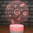 thumbnail image 4 of 3D Optical Illusion Planet Sensor Night Light with Smart Touch & Remote 7 Colors Change Dimmable Function Atmosphere Lamp Perfect Gift for Kids Friends Birthdays Christmas Gift Wrap, 4 of 8