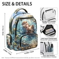 thumbnail image 5 of Psesaysky Sea Otter Multi Pocket School Bookbag with Lightweight Padded Shoulder School Backpack, Multi-Pockets 17 Inch Casual Book Bag for Travel Hiking, 5 of 9