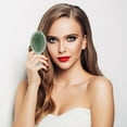 thumbnail image 1 of BESTYASH 6Pcs Avocado Green Mini Detangler Brush for Curly Hair with Massage Feature, 1 of 5