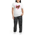 thumbnail image 5 of CafePress - French Bulldog & Heart Women's Light Pajamas - Women's Short Sleeve Print T-Shirt and Pants Light Cotton Pajama Set, 5 of 7
