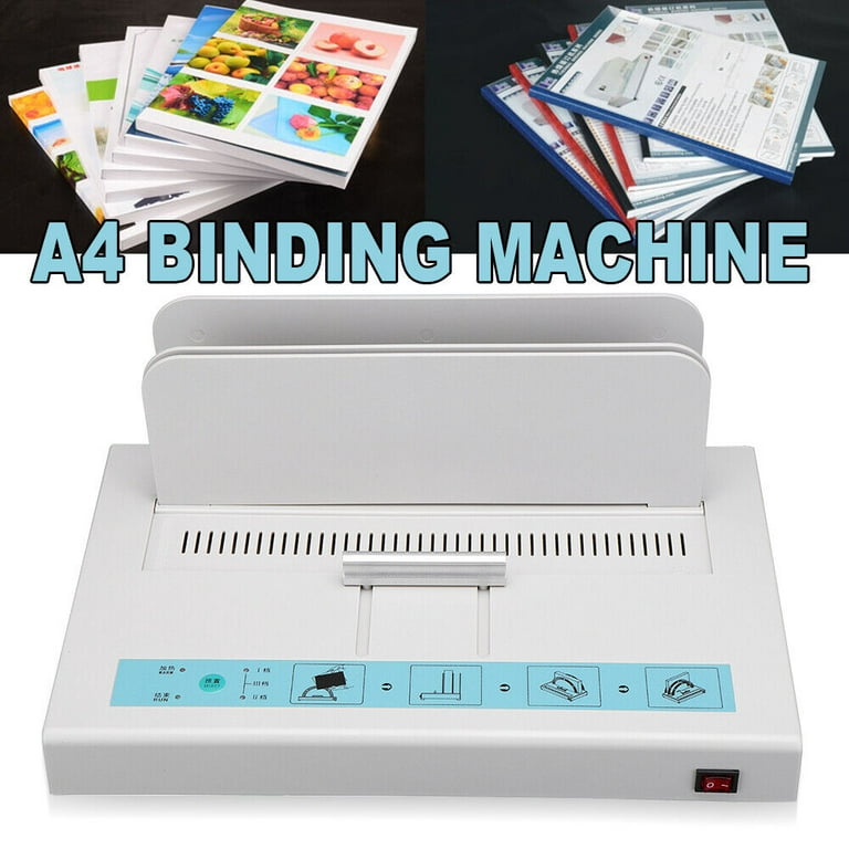VEVOR Wireless Glue Book Binding Machine A4 Manual Hot Glue Book Binder 110V with Milling Spine Rougher Binding Machine for Paper Books Albums