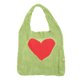 thumbnail image 1 of Bolsa de compras reutilizable de malla con estampado de corazón, bolsa de punto para verduras y frutas, 1 of 6