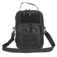 thumbnail image 1 of Mochila táctica tipo bandolera negra para actividades al aire libre, para acampar, hacer senderismo y practicar deportes, 1 of 8