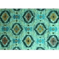 thumbnail image 1 of Ahgly Company Indoor Rectangle Southwestern Turquoise Blue Country Area Rugs, 8' x 12', 1 of 4