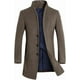 thumbnail image 1 of Gabardina larga de mezcla de lana para hombre, abrigo ajustado de plumas, 1 of 3